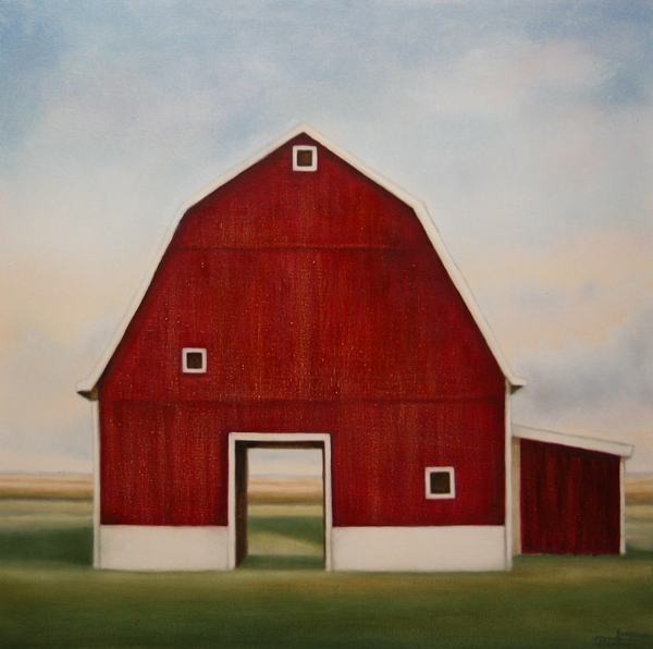 "On The Prairie" ©2012 Janice Tanton. Oil on linen. 30"x30".