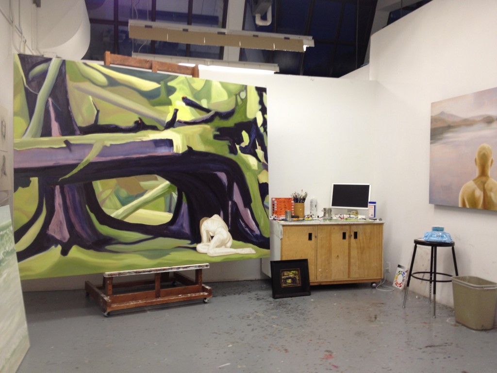 Janice Tanton's studio with works in progress at The Banff Centre.