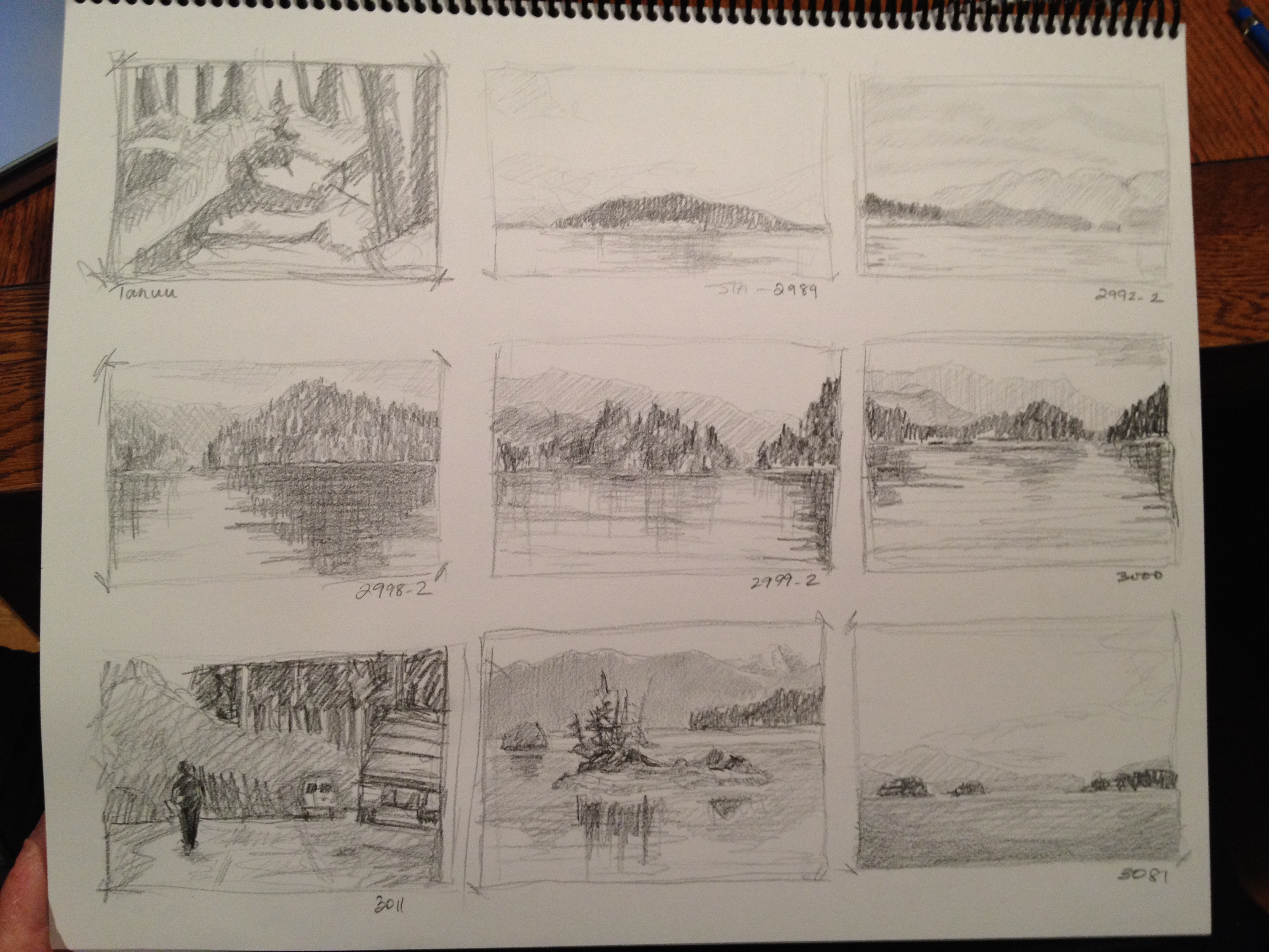Thumbnail Sketches - Janice Tanton, Gwaii Haanas National Park