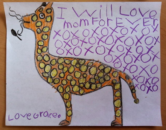 Grace's Giraffe drawing